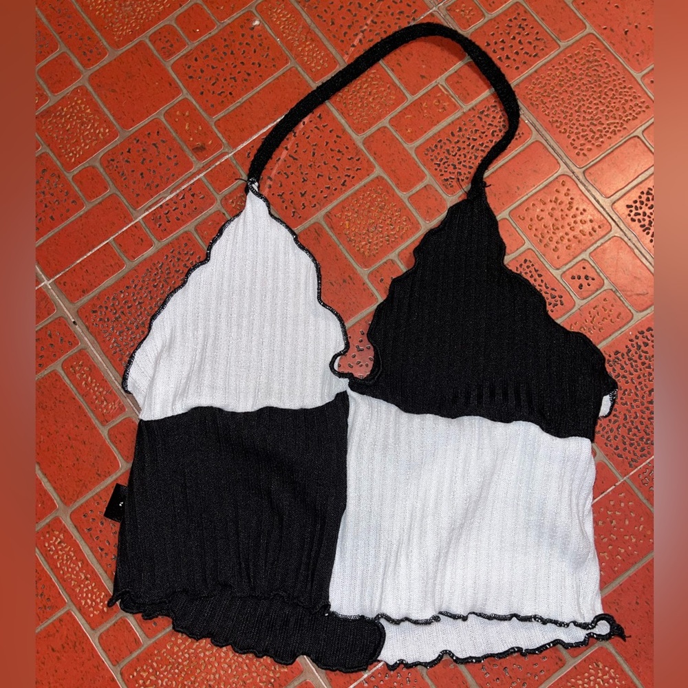 Color blocking crop top